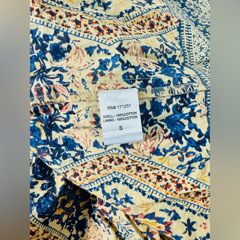 Caroline Constas Tiered Maxi Dress Small Smocked Pockets Cotton Cottagecore Boho - Picture 11 of 11